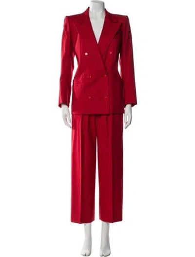 Pre-owned Saint Laurent Haute Couture Vintage Late 1970's - Early 1980's Pantsuit In Orange