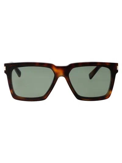 SAINT LAURENT SAINT LAURENT HAVANA ACETATE  SUNGLASSES