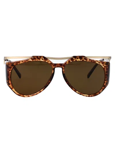Saint Laurent Havana-gold-brown Injectate Sunglasses