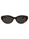Saint Laurent Havana-havana-grey Recycled Acetate Sunglasses