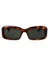 Saint Laurent Havana-havana-grey Recycled Acetate Sunglasses In Brown