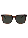 Saint Laurent Havana-havana-grey Recycled Acetate Sunglasses In Brown