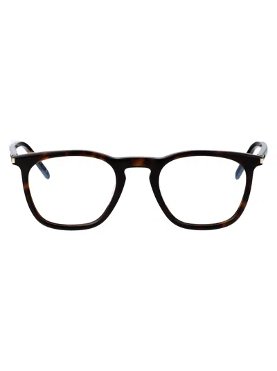 Saint Laurent Havana Havana Transparent Acetate Glasses