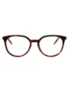 Saint Laurent Havana Havana Transparent Acetate Glasses In Brown