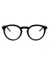 Saint Laurent Havana-havana-transparent Recycled Acetate Glasses In Black