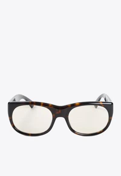Saint Laurent Havana Round-shaped Sunglasses In Multi