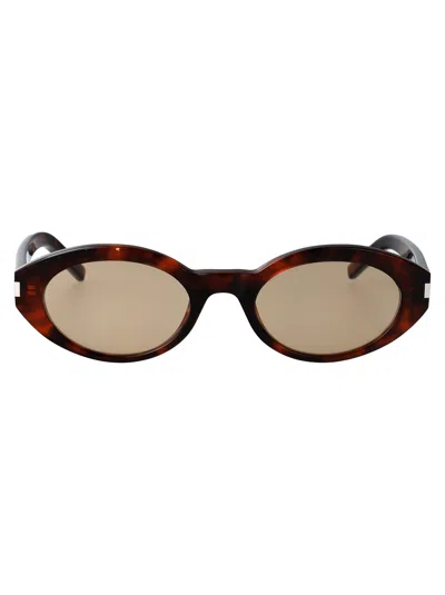 Saint Laurent Havana-havana-brown Recycled Acetate Sunglasses