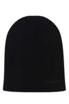 Saint Laurent Cashmere Embroidered Logo Beanie In Black