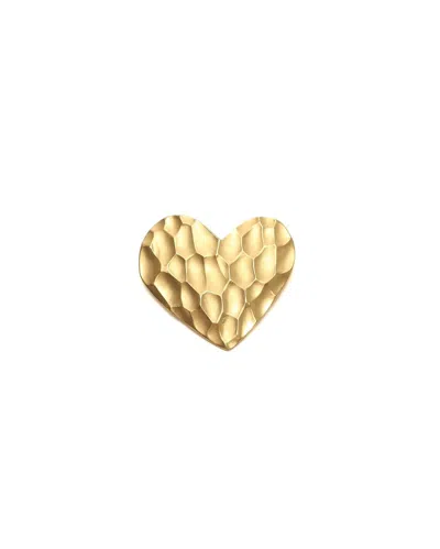 Saint Laurent Heart Brooch In Gold