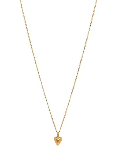 Saint Laurent Heart Chain Necklace (authentic Pre-loved) In Gold