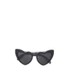 Saint Laurent Heart Frame Sunglasses In Black