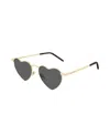 Saint Laurent Heart-frame Sunglasses In Black