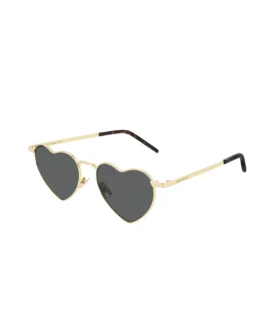 Saint Laurent Heart-frame Sunglasses In Black