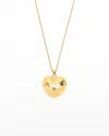 Saint Laurent Heart Necklace In Gold