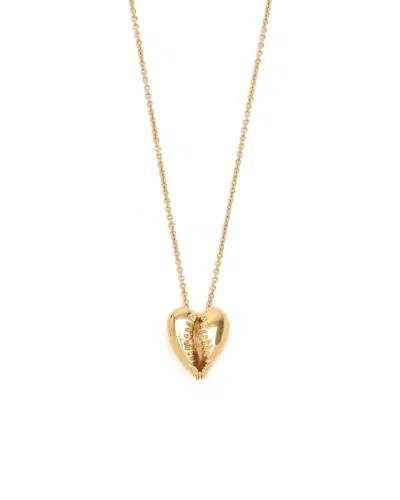 Saint Laurent Heart Necklace In Gold