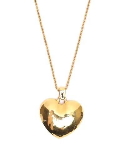 Saint Laurent Heart Necklace In Purple