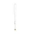 Saint Laurent Heart-shaped Cowrie Shell Necklace In Multicolor