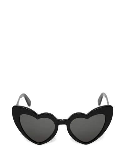 Saint Laurent Heart-frame Sunglasses In Black