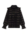 Saint Laurent Silk-blend Blouse In Black