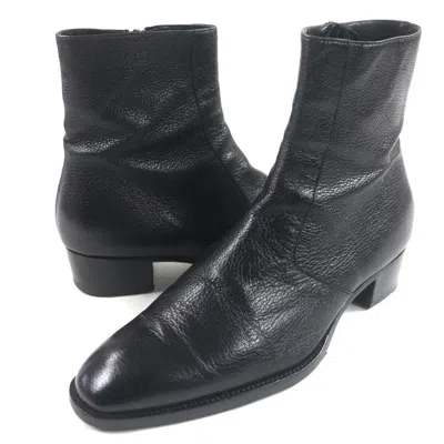 Pre-owned Saint Laurent Hedi Slimane  Leather Boots In Black