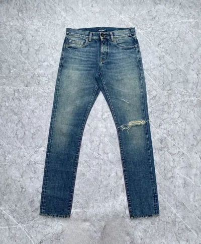 Pre-owned Saint Laurent Hedi Slimane  Paris D02 Selvedge In Blue