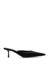 Saint Laurent Barbara Pantoletten Aus Satin In Black