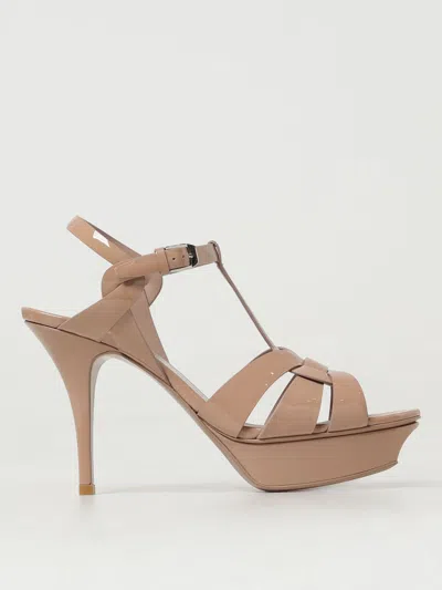 Saint Laurent Heeled Sandals  Woman Colour Blush Pink In Multi