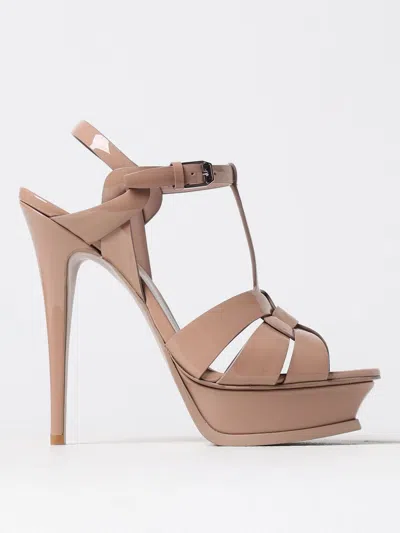 Saint Laurent Heeled Sandals  Woman In Puder