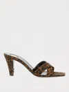 Saint Laurent Mule Jill In Gros-grain Leopard Print