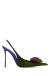 Saint Laurent Pointed High-heeled Sandals In Multi