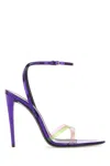 Saint Laurent Two-tone Leather And Pvc Fever 110 Sandals In Multicoloured