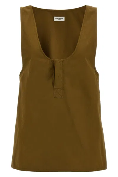 SAINT LAURENT SAINT LAURENT 'HENLEY' TANK TOP
