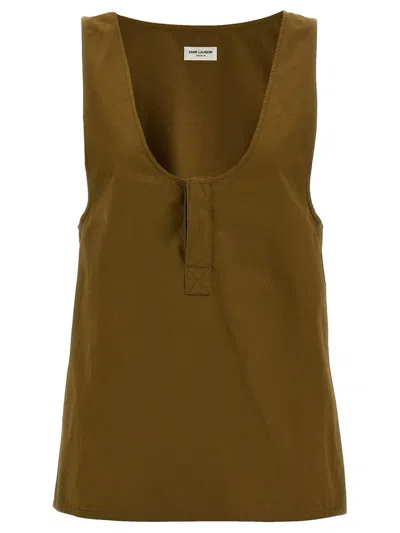 Saint Laurent 'henley' Tank Top