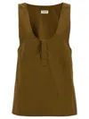 Saint Laurent 'henley' Tank Top In Green