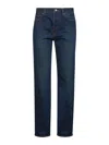 Saint Laurent Heritage Indigo Denim Nico Low-rise Jeans In Blue