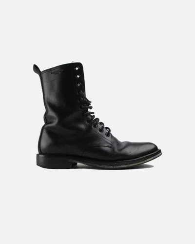 Pre-owned Saint Laurent High Combat Boots In Black