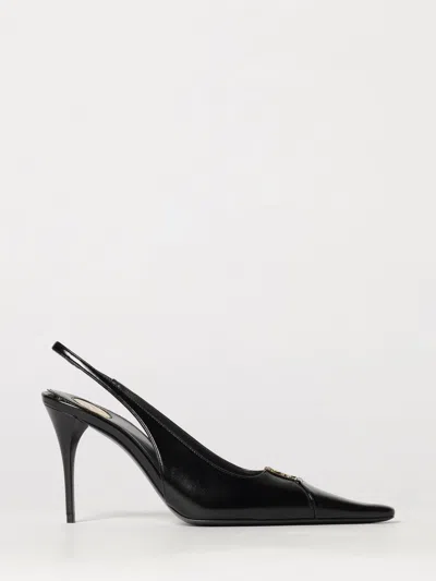 Saint Laurent Babylone 90 Leather Slingback Pump In Black