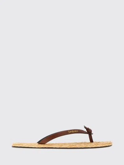 Saint Laurent High Heel Shoes Woman In Brown