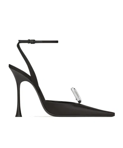 Saint Laurent High-heeled Sandals In Black