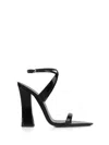Saint Laurent Eva 110 Patent Sandal In Nero