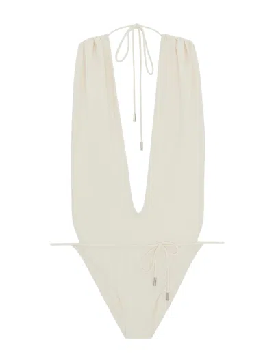 SAINT LAURENT HIGH-LEG ONE-PIECE SWIMSUIT