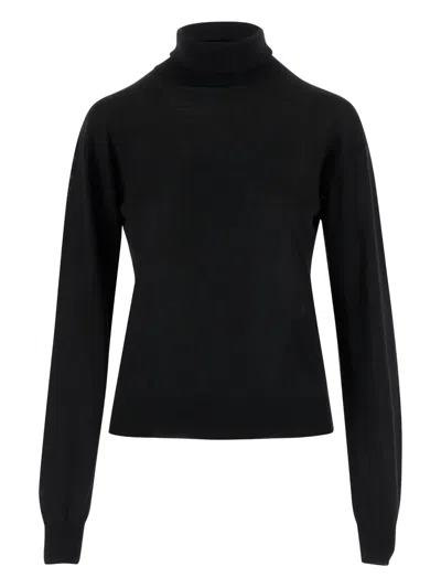 SAINT LAURENT HIGH-NECK LONG-SLEEVE SWEATER