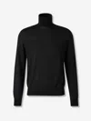 Saint Laurent Fine Wool Turtleneck Sweater In Black