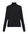 Saint Laurent High-neck Wool Jumper In Black