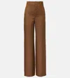 Saint Laurent High-rise Jacquard Wide-leg Pants