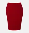 Saint Laurent High-rise Pencil Skirt In Red