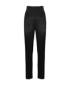 Saint Laurent Slim Fit Mid-rise Trousers In Black