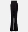 Saint Laurent High-waist Tailored Trousers In Black
