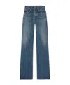Saint Laurent High-waisted Straight-leg Jeans In Blue