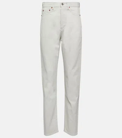 Saint Laurent Low-rise Slim Jeans In White